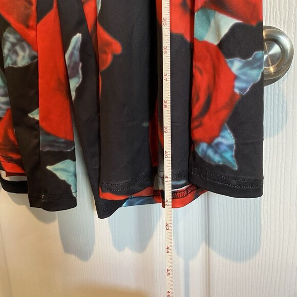 SHEIN Rose Motif Wide Leg Elastic Waist Pants Romantic Garden Inspired Retro 0XL - Picture 6 of 6